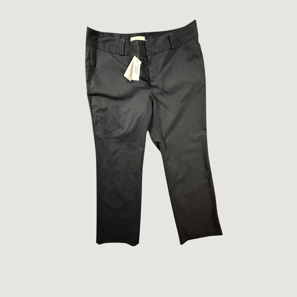 Banana Republic Jackson Fit Petite Trousers 12P Gray Stretch Straight Pants